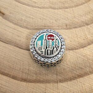 Pandora Chicago  Exclusive Charm Pendant, S925 Silver Jewelry